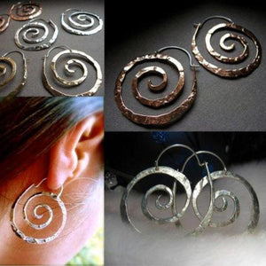Ancient Spiral hoops in copper, bronze or sterling silver (MD) - Nora Catherine