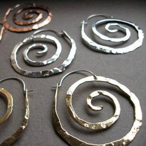 Ancient Spiral hoops in copper, bronze or sterling silver (MD) - Nora Catherine
