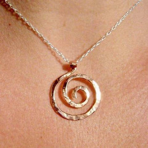 Ancient Spiral necklace in copper, bronze or sterling silver (MD) - Nora Catherine