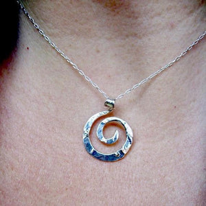 Ancient Spiral necklace in copper, bronze or sterling silver (SM) - Nora Catherine