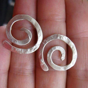 Ancient Spiral post earrings in copper, bronze or sterling silver (SM) - Nora Catherine