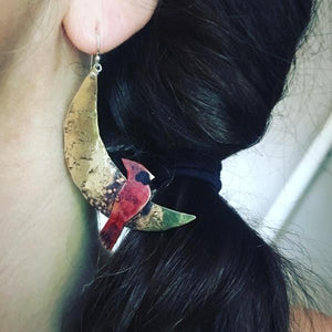 Cardinal Moon earrings - Nora Catherine