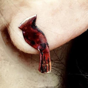 Cardinal post earrings - Nora Catherine