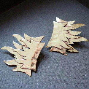 Double Flame post earrings - Nora Catherine