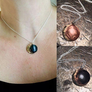 Eclipse Moon pendant on sterling chain - Nora Catherine