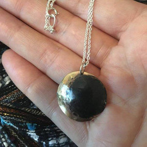 Eclipse Moon pendant on sterling chain - Nora Catherine