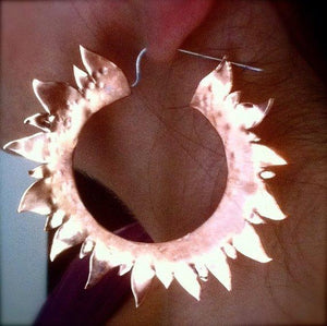 Fiery Sun statement hoop earrings (XL or LG) - Nora Catherine