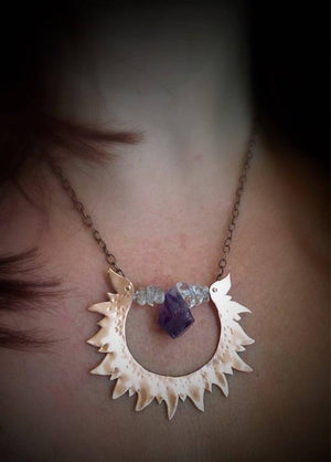 Fire Goddess necklace w/amethyst - Nora Catherine