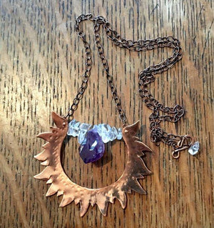 Fire Goddess necklace w/amethyst - Nora Catherine