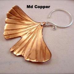 Ginkgo Leaf earrings in copper, bronze or sterling (LG) - Nora Catherine