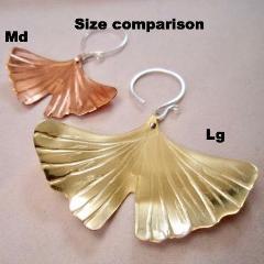 Ginkgo Leaf necklace in copper, bronze or sterling (LG) - Nora Catherine