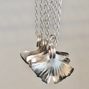 Ginkgo Leaf necklace in copper, bronze or sterling (LG) - Nora Catherine