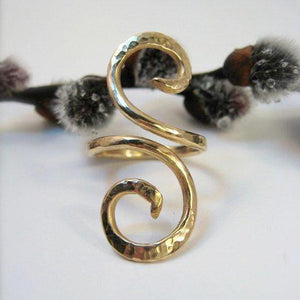 Graceful Double Spiral adjustable ring - Nora Catherine