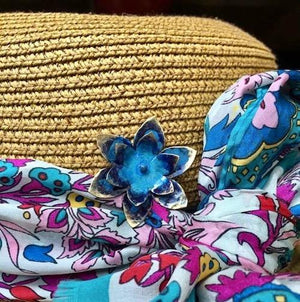 Large Hanging Lotus hat/lapel pin - Nora Catherine