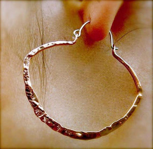 Lightweight Clam Hoops in copper, bronze or sterling silver (MD) - Nora Catherine