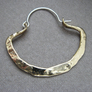 Lightweight Clam Hoops in copper, bronze or sterling silver (XS) - Nora Catherine