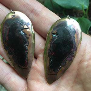 Raven shield earrings for the warrior woman - Nora Catherine