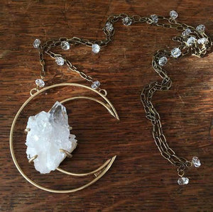 Wild Heart Crystal Moon necklace - Nora Catherine